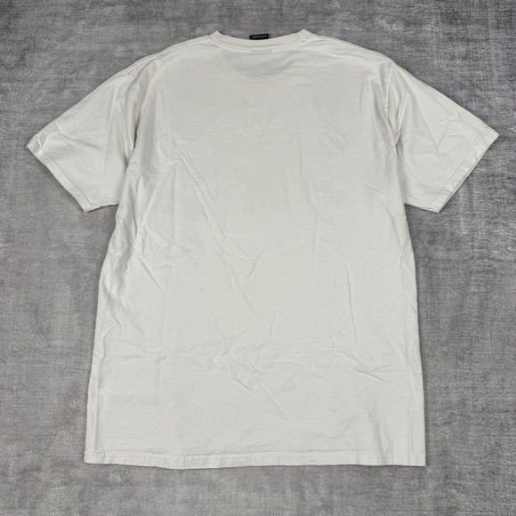 Vtg Stussy Shirt Mens Medium White Y2K Spell Out Graffiti Skate Surf‎ Streetwear - Picture 7 of 11